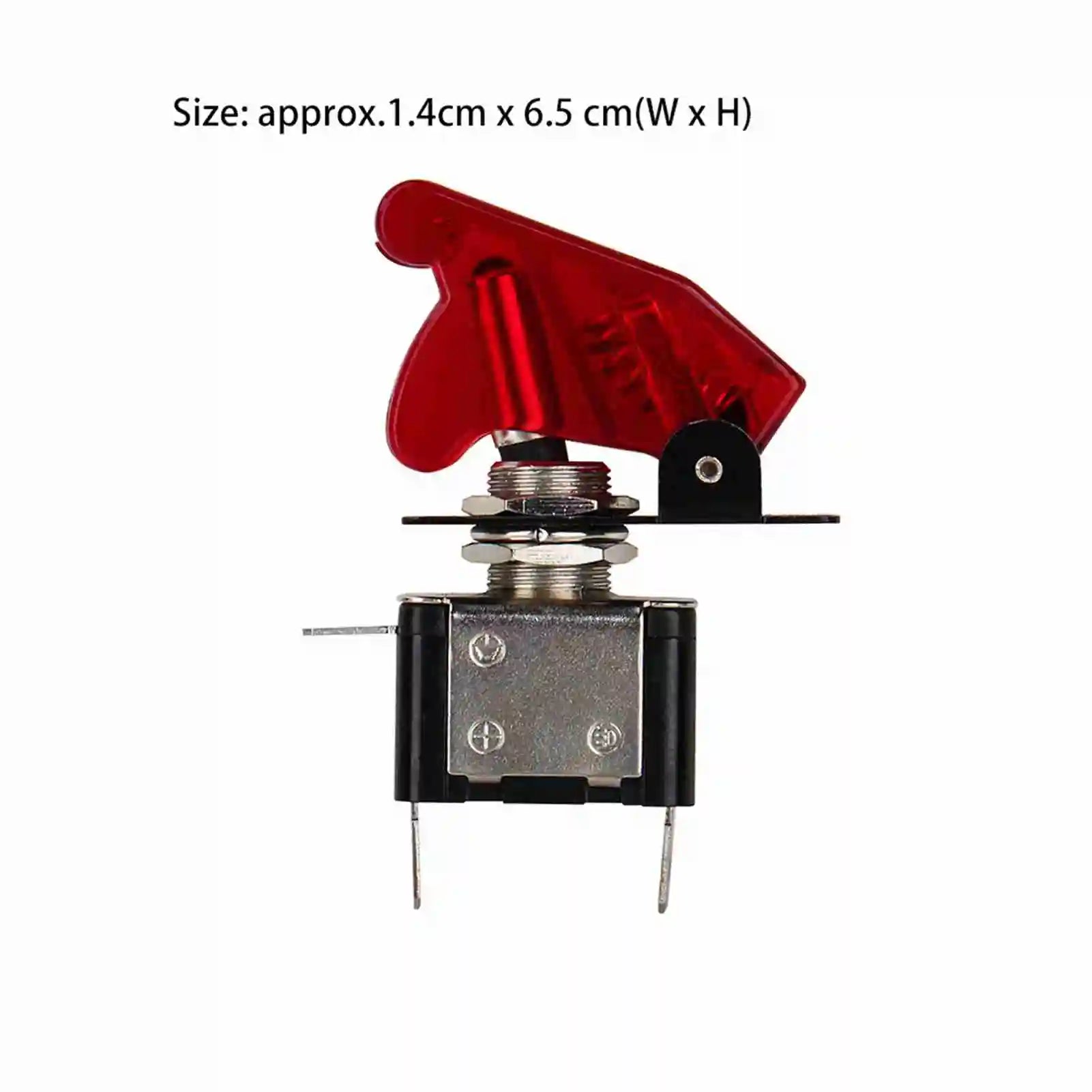 12V 20A Car SPST Dome Fog Light Rocker Toggle ON/OFF SPST LED Red Cover LED Light On/Off LED Light Toggle Qme