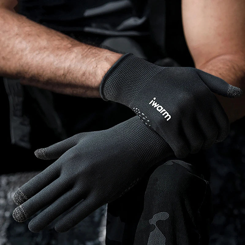 1Pair Anti-ultraviolet Outdoor Sports Running Glove Warm Touch Screen Qme