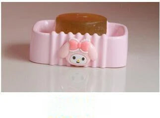 Hello Kitty Creative Cartoon-Style Cute Soap Dish Bathroom Soap Dish for Home Use Soap Dish Holder / Plastic Storage Box Qme 6