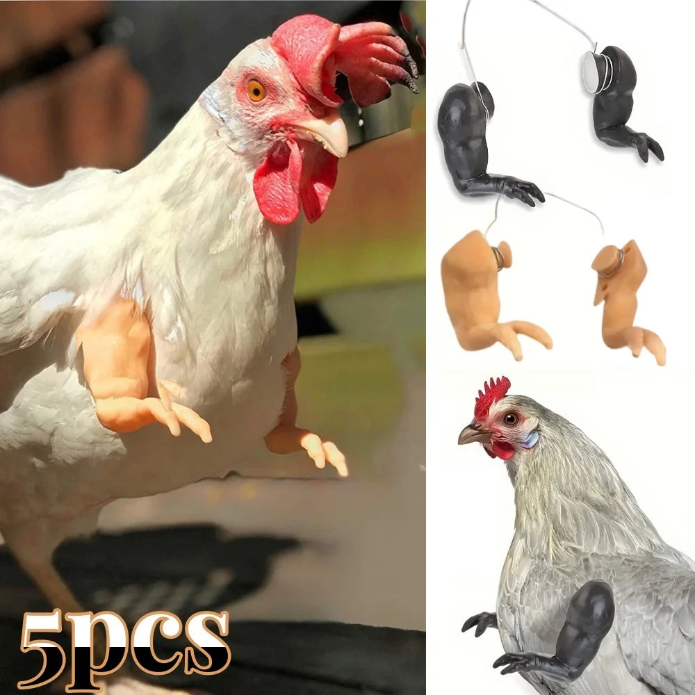 5-1PCS Chicken Giant Arm Decoration Pet Toy Dinosaur Forelimbs Fun Decoration Fighting Chicken Muscle Arm Chicken Accessories Qme
