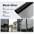 House Window Tint Privacy Film Non Adhesive Vinyl Mirror Foil Anti Look Heat Car Glass Screen Stickers Rolls UV Protection Tools Qme Nano Magic Black 80cmx500cm