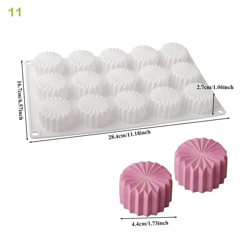 Round Silicone Cake Mold Cylinder Shape Flexible Reusable Baking Tray Qme 11