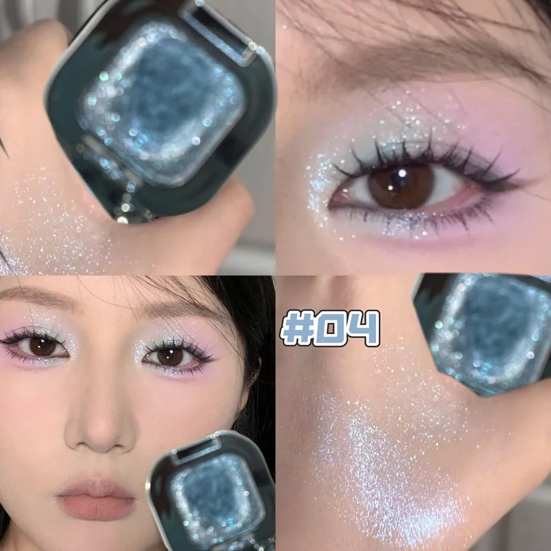 HERORANGE Square Single Highlighter Powder Creamy Soft Texture Qme HR1032-4