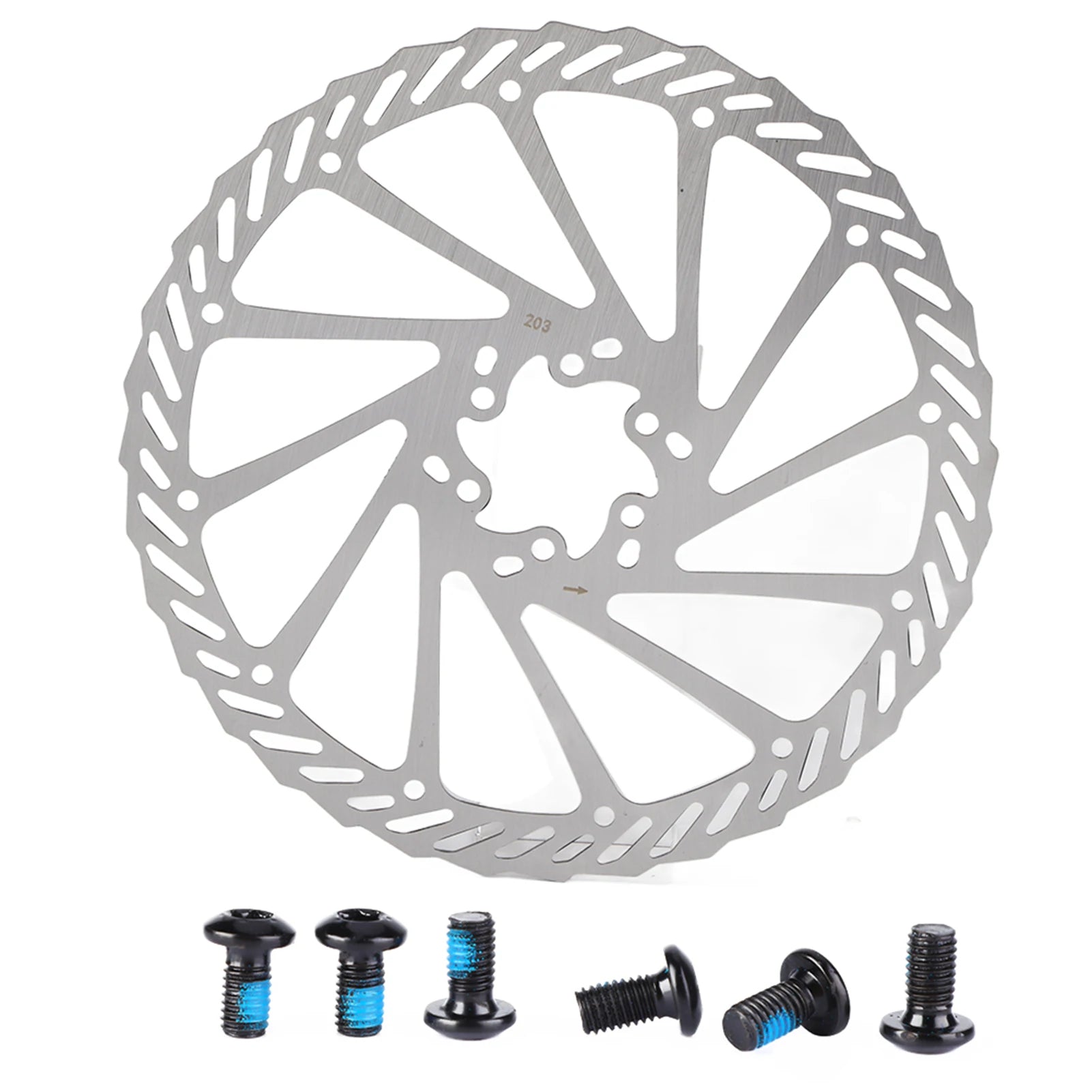 Brake Disc Mountain Bike Stainless Steel Brake Disc Brake Pad Braking Part Stainless Steel Brake Disc Brake Disc Qme 203MM