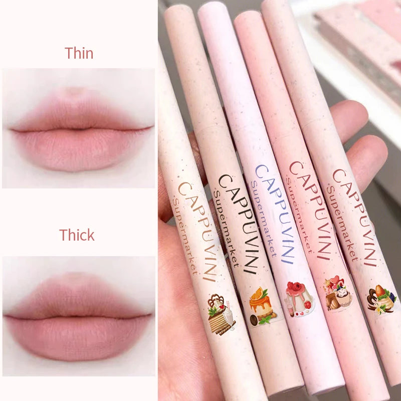CAPPUVINI Matte Lip Liner Outline Lips Lipstick Pen Waterproof Long-lasting Color Lip Pencil Lipstick Pen Qme