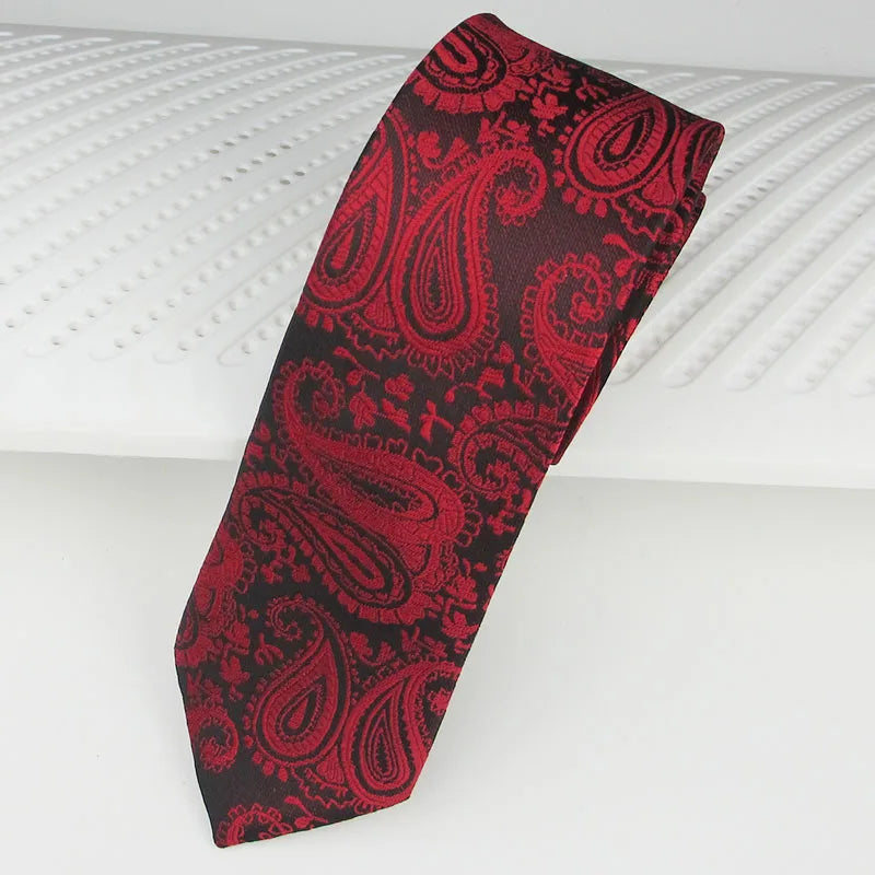 Red Tie Formen Elegant Silk Necktie Legami White Stripe Solid Women Qme RT6