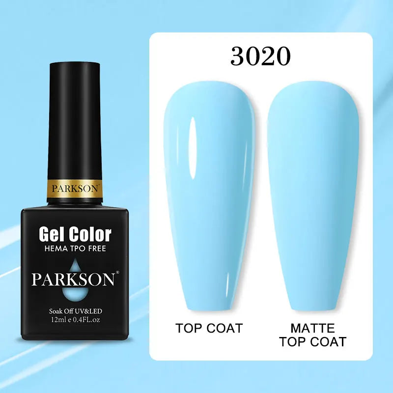 Parkson Colorful Nail Gel Polish Lacquer Soak Off UV LED Long Lasting Qme 3020
