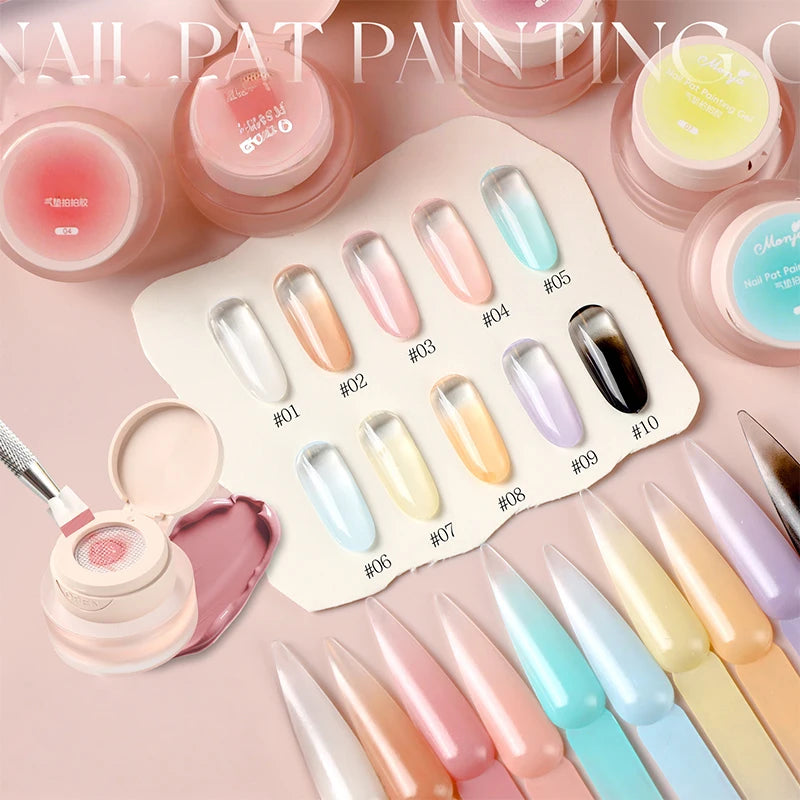 3D Cushion Nail Art Gel UV Gradient Blush DIY Charm Tools Qme