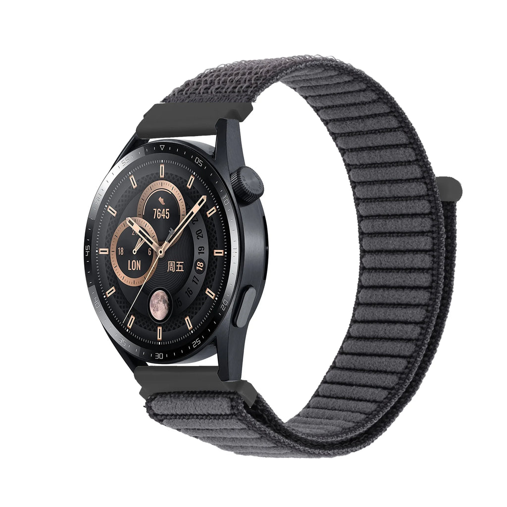 A The new Velcro breathable Unisex Replacement unisex nylon strap For Samsung Garmin and Huawei watches Qme