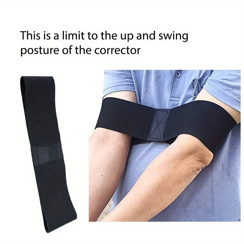 Improve your golf swing with this black posture correction - the ultimate outdoor sports training! Qme