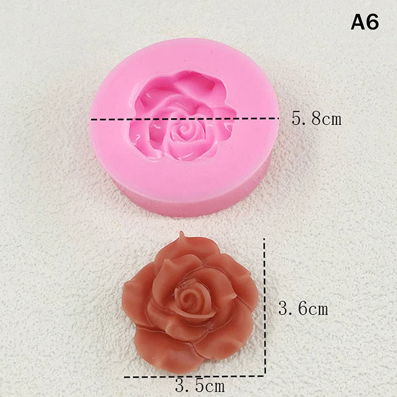 3D Beautiful Roses Silicone Mold DIY Chocolate Cake Fondant Wedding Qme A6
