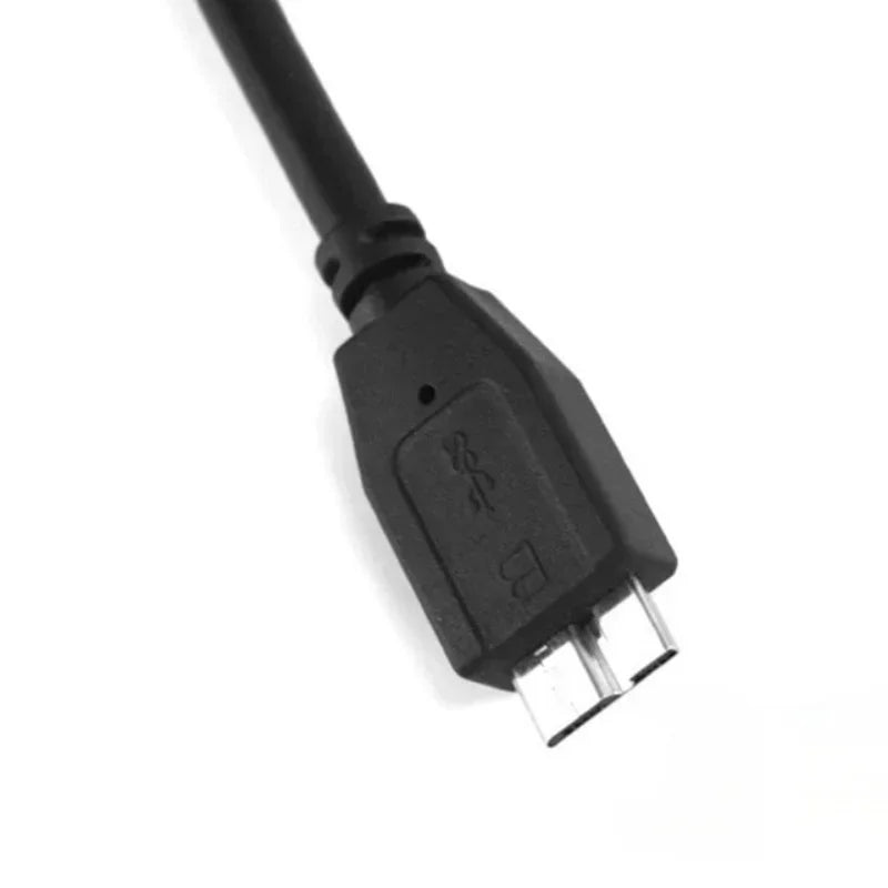 5pcs USB3.0 Micro-B Mobile Hard Disk Cable Double Head USB Power Supply Data Cable with Auxiliary Power Supply 0.6/1Meter Qme