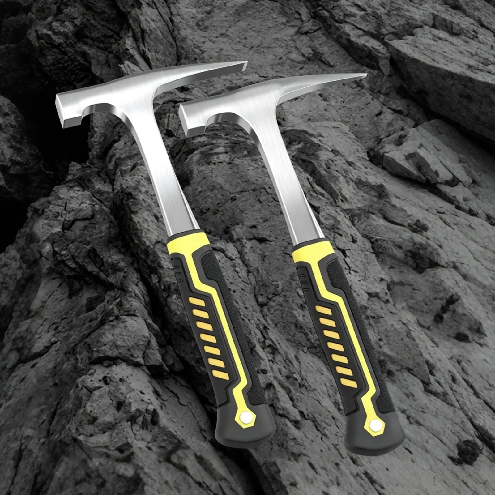 Rock Pick Hammer Ergonomic Grip Double Heads Rockhounding Men Women Qme