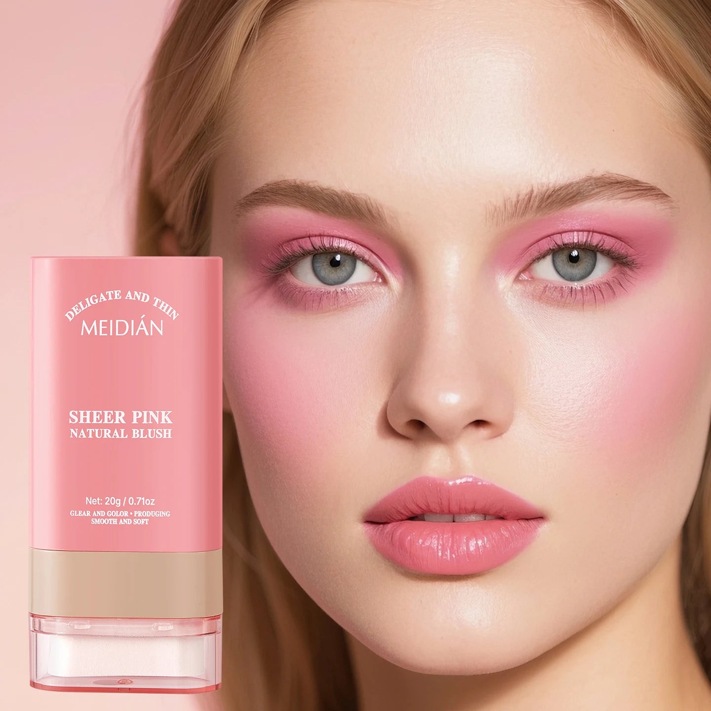 Blusher Stick Natural Lasting Delicate Light Not Easy Fade Creating Qme