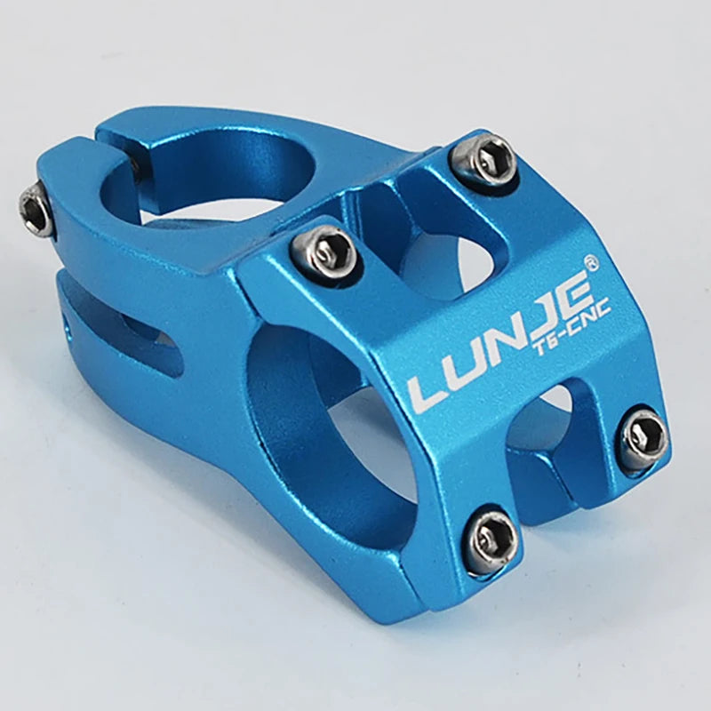 Bicycle Handlebar Stem Power Short Mountain Bike Bridge 25 4 Pipe Qme 31.8x45mm Blue