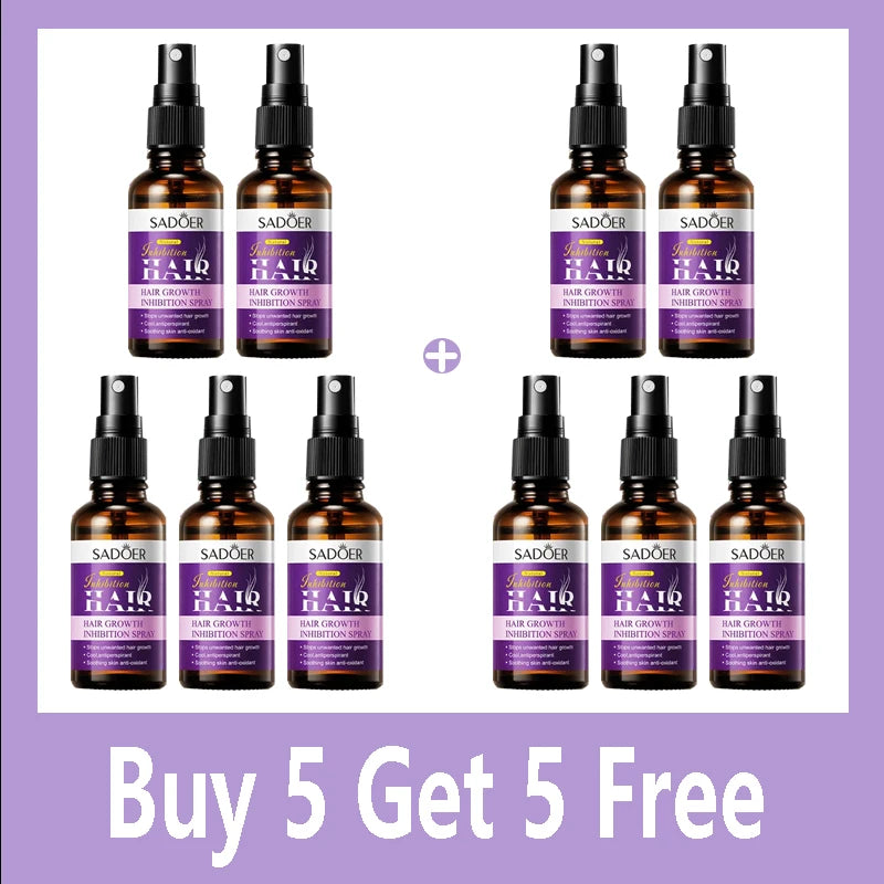 Natural Hair Inhibiting Spray Gently Soothes Nourishes Skin Painless Depilatory Agent Inhibits Hair Growth in Chest Armpit Thigh Qme Buy 5 Get 5 Free