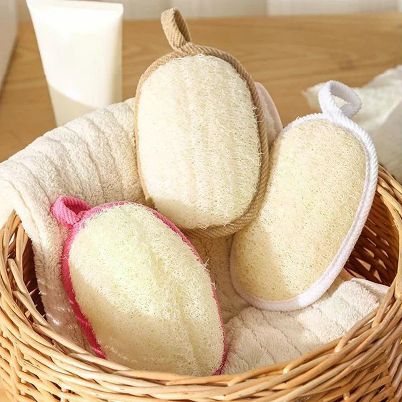 Natural Loofah Sponge Soft Bath Sponges Exfoliating Skin Health Cleaning Tool Bath Shower Brushes Unisex Foam Loofah Bath Brushe Qme