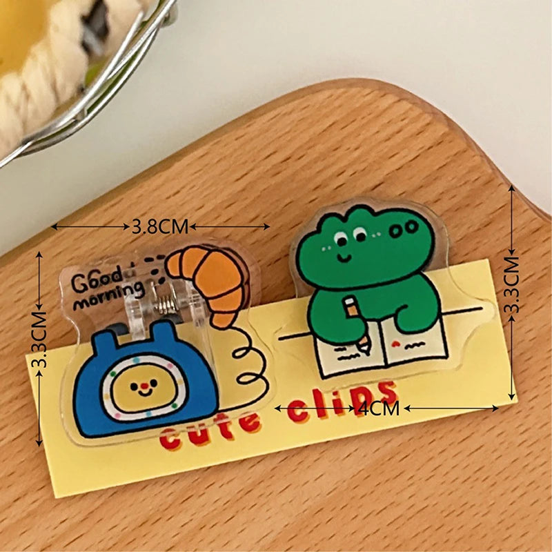 1pair Cute INS Animated Fruit Cartoon Sealing Clip Note Pp Decoration Qme A7