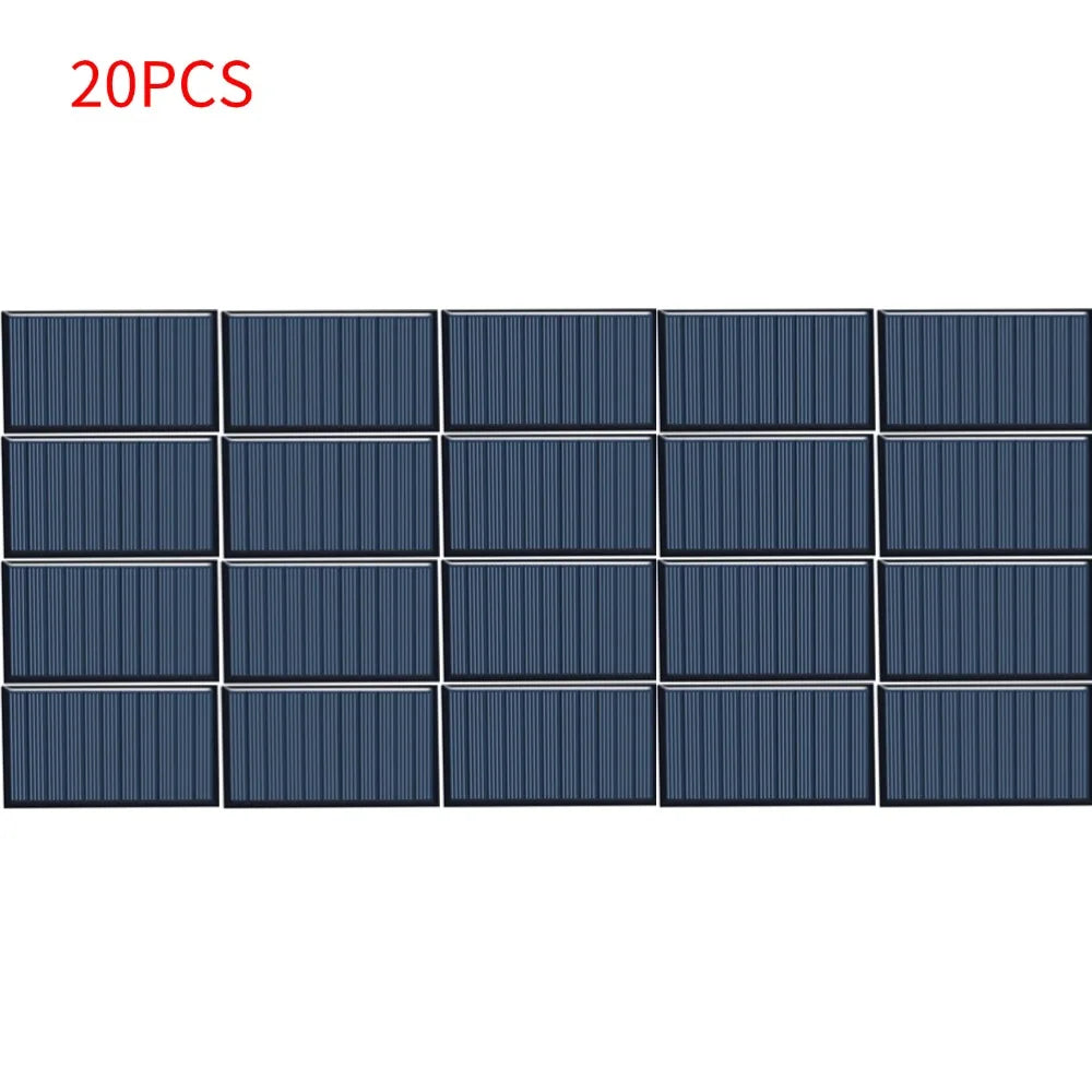 80x45mm 5V 75mA Zonnepaneel Drop Lijmraad DIY Zonne-Silicium Panelen Raad Polykristalline Tuin Licht Macht Accessoires Qme 20pcs