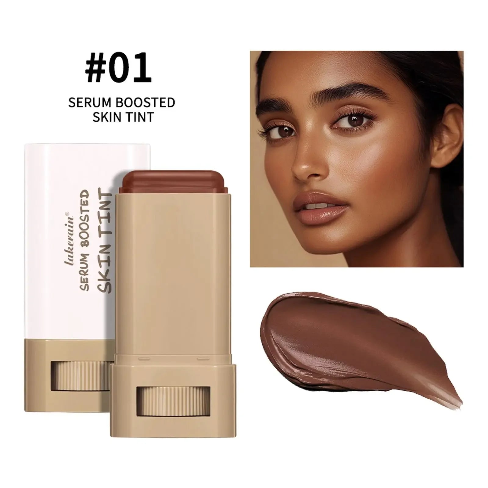 Stick Foundation Boosted Skin Tint Foundation Stick Smooth Plumper Hight Coverage Travel Bronze Foundation Stick Makeup Qme A1