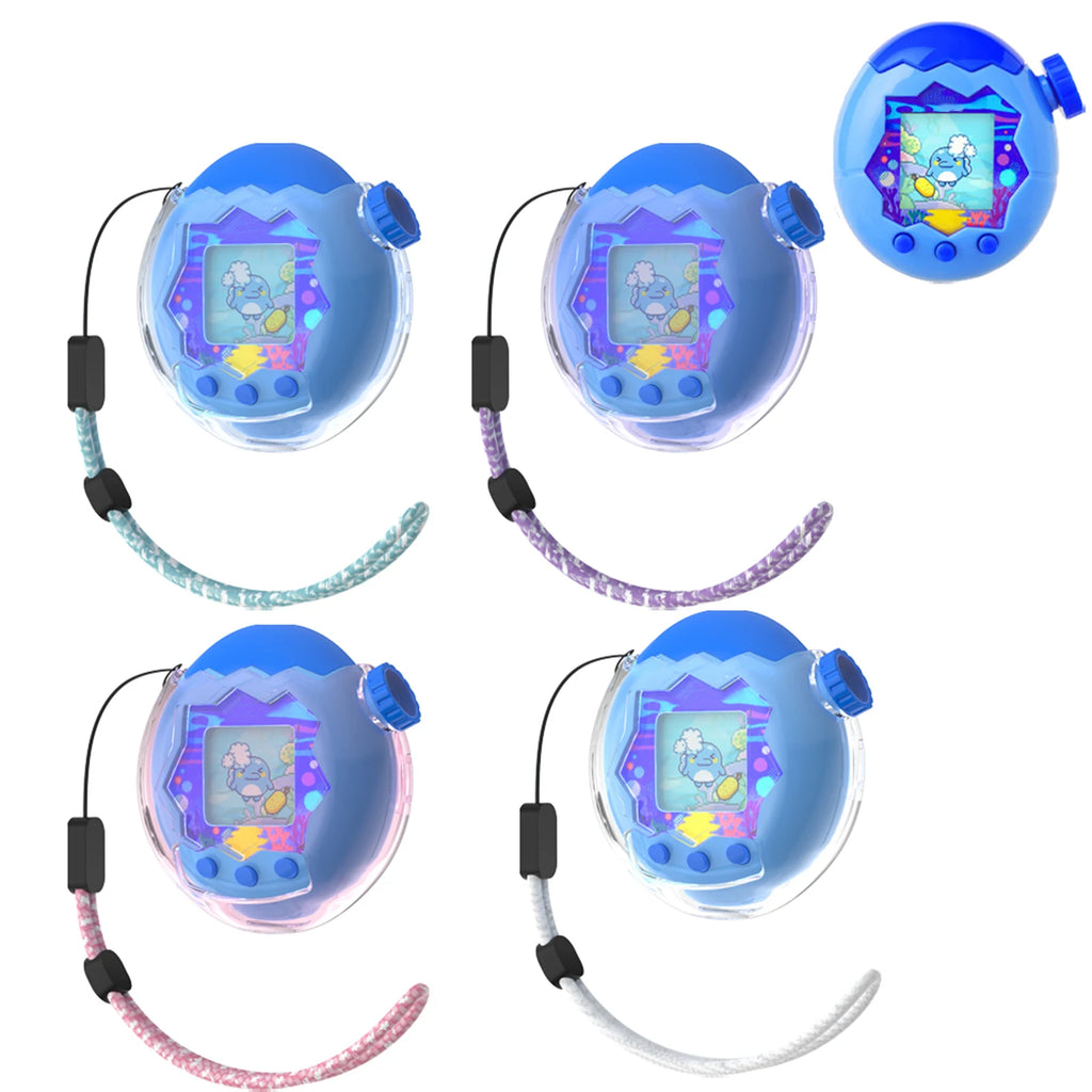 Protective Case Transparent Case Cover with Lanyard Hard Shell Protective Cover for Tamagotchi Paradise Qme