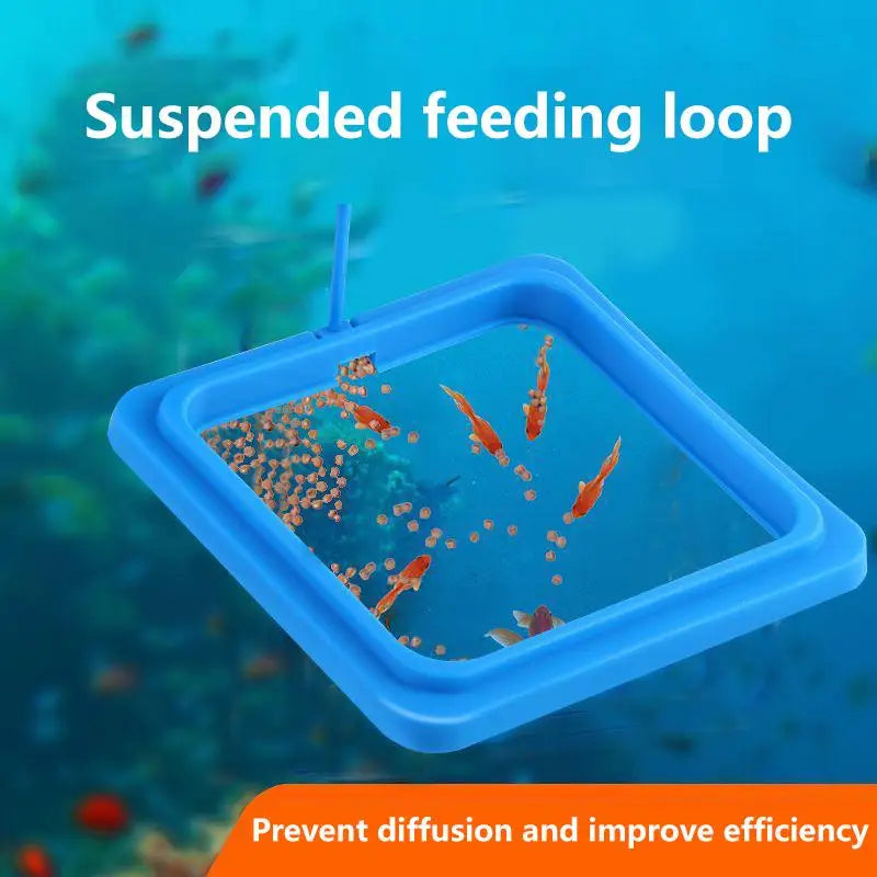 1 Feeding Ring Prevent Food Dispersion Fish Pinch Suction Cup Tank Qme
