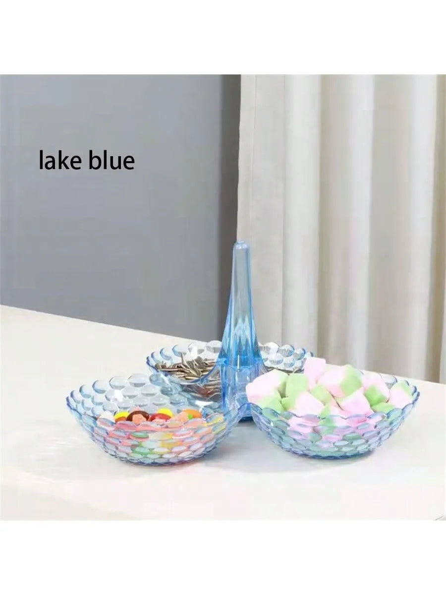 Can Be Stacked Water Fruit Tray Snack Storage Dried Melon Seed Candy Qme blue