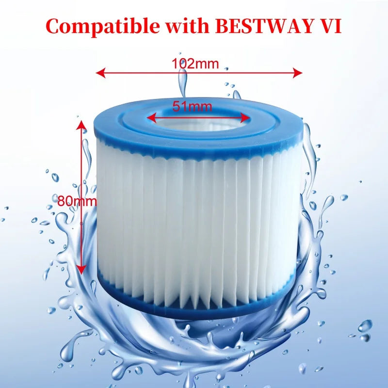 Swimming Pool Filter For Bestway/Intex type Swimming Pool Replacement Filter Pump Accessories Circulating Clean Filter Cartridge Qme 42006 V1