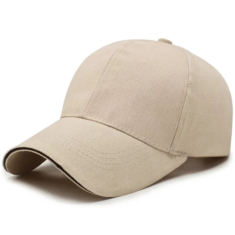 2pcs Cotton Baseball Cap for Women and Men Fashion Snapback Cap Unisex Hip Hop Hats Embroidery Summer Sun Hats Gorras Dad Hat Qme light beige