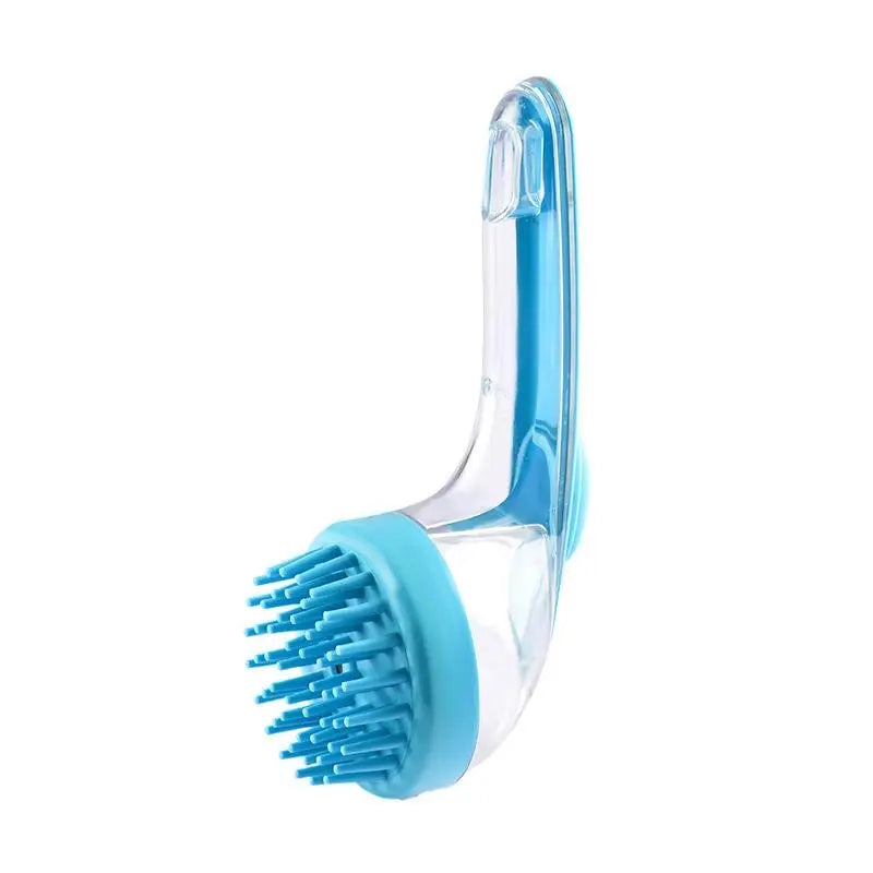 Grooming Cleaning Fur Hair Pet Cat Bath Brush Long Handled Massage Qme A5