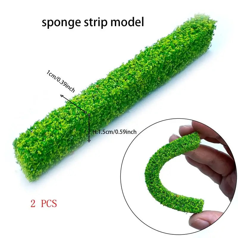 10x1 5x1cm Shrub Strip Grass Diy Sand Table Miniature Model Making Qme A6