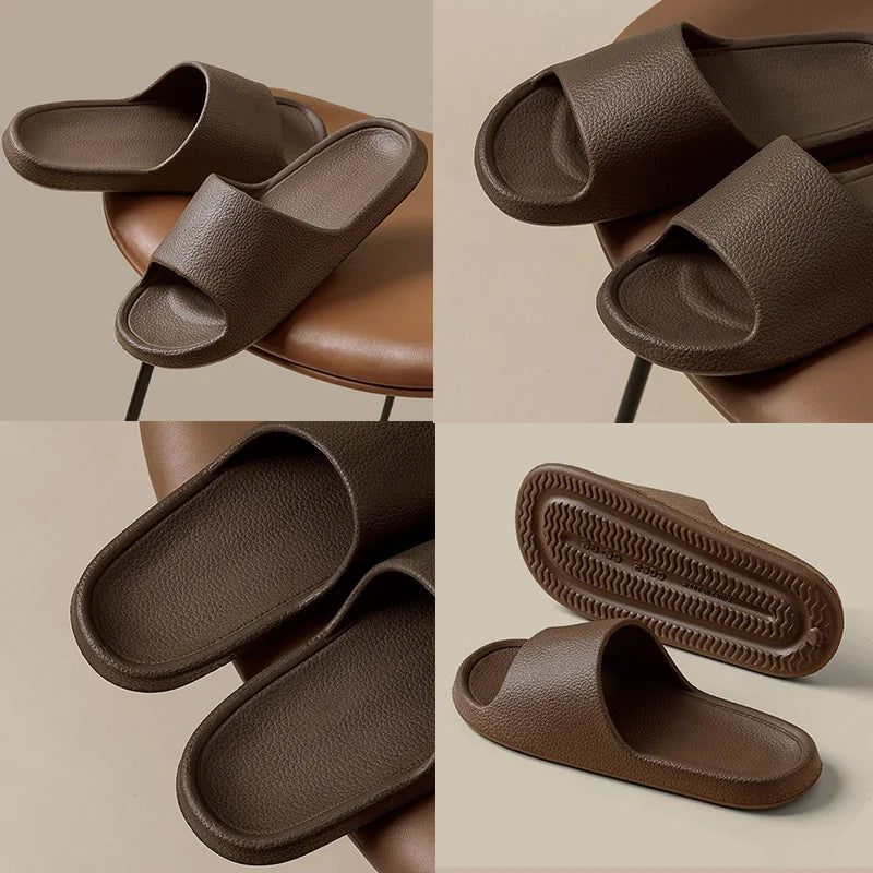 Fashion Men's Summer Ligtweight EVA Indoor Home Sandals Slippers Shoes Men Slippers Outdoor Students Women Comfortable Slides Qme