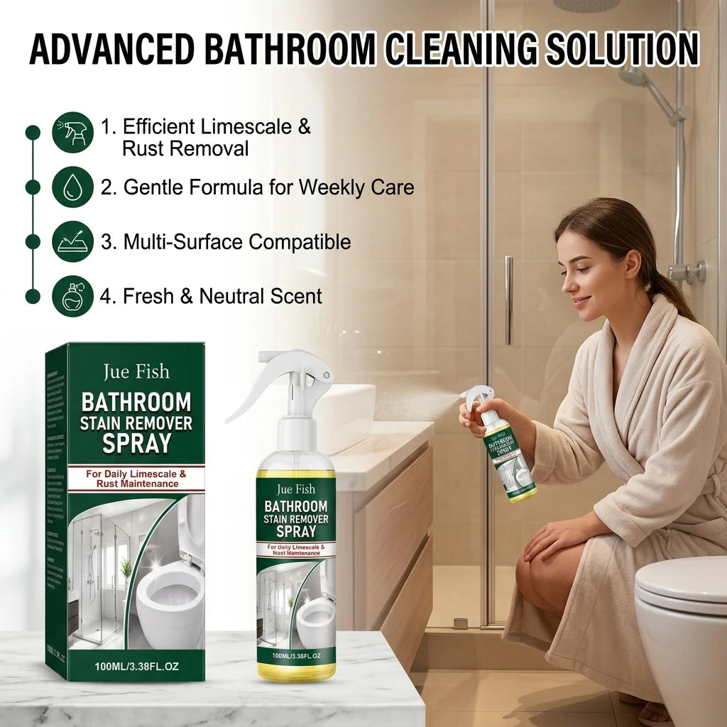 Bathroom Cleaning Spray Dissolve Scale Remove Mold Stains Eliminate Odors Long-Lasting Fragrance Multi-surface Limescale Cleaner Qme