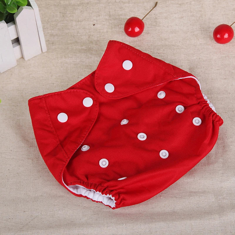 Baby Training Pants Buttons Diaper Baby Underwear Summer Washable Breathable Diaper Pants Baby Diapers Cotton Learning Trousers Qme Red