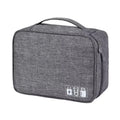 Portable Storage Bag Cable Data Cord Organizer Travel USB Gadget Bag Small Electronics SD Card Power Bank Waterproof Storage Bag Qme Double layer Gray