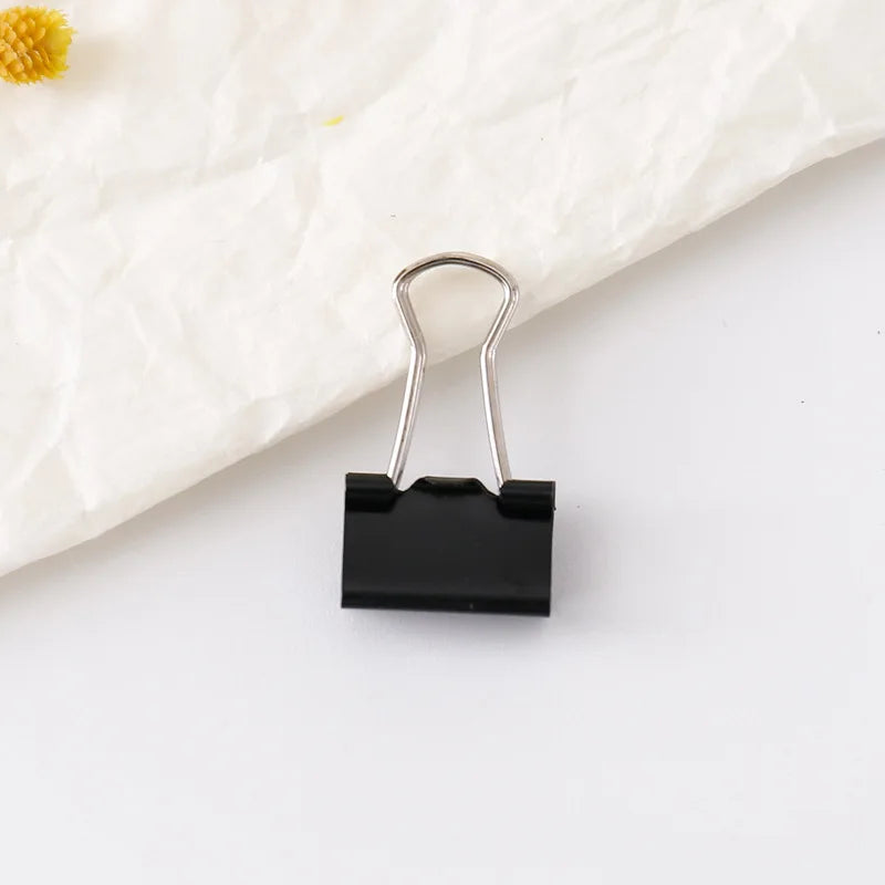 Metal Long Tail Clip Receipt Colored Swallowtail Paper Material Qme Black 20Pcs