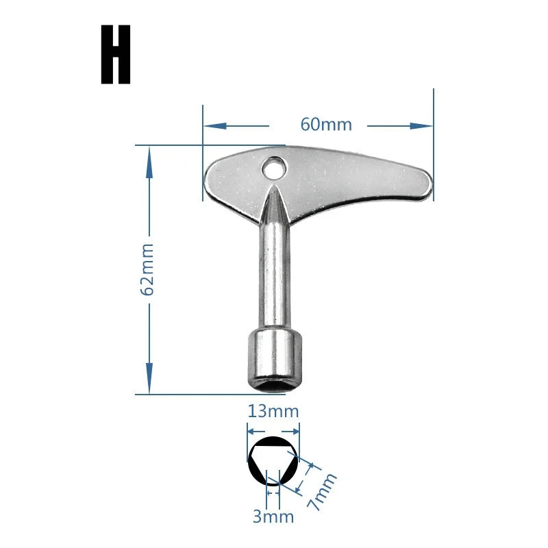 4-in-1 Cross Switch Square Key Wrench Multifunction Repair Hand Tools for Electrical Elevator Control Cabinet Valve Universal Qme H