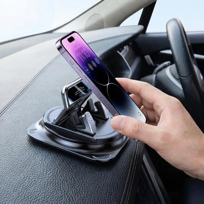 Dashboard Phone Holder 360 Rotating Car Mount Sticky Pad Secure Auto Qme