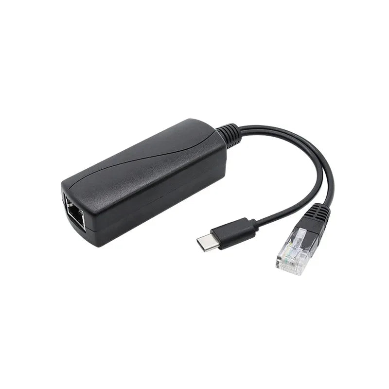 2PCS 48V to 5V POE Splitter Isolated DC Power Supply Module Separation Cable Poe Splitter for Security Cameras IP Phones Qme