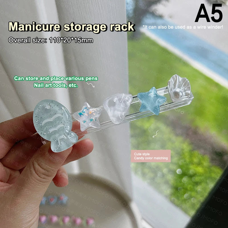 Cartoon Nail Brush Holder Stand Pen Rack Accessory Manicure Tool Qme A5