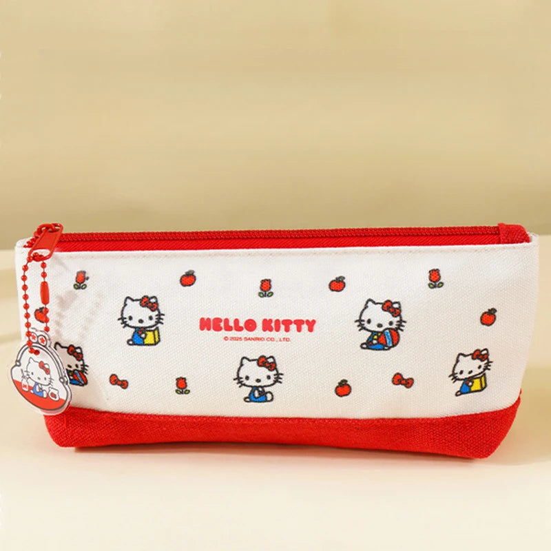 Hello Kitty Minimalist Pencil Case Stylish Cartoon-themed Fabric Qme