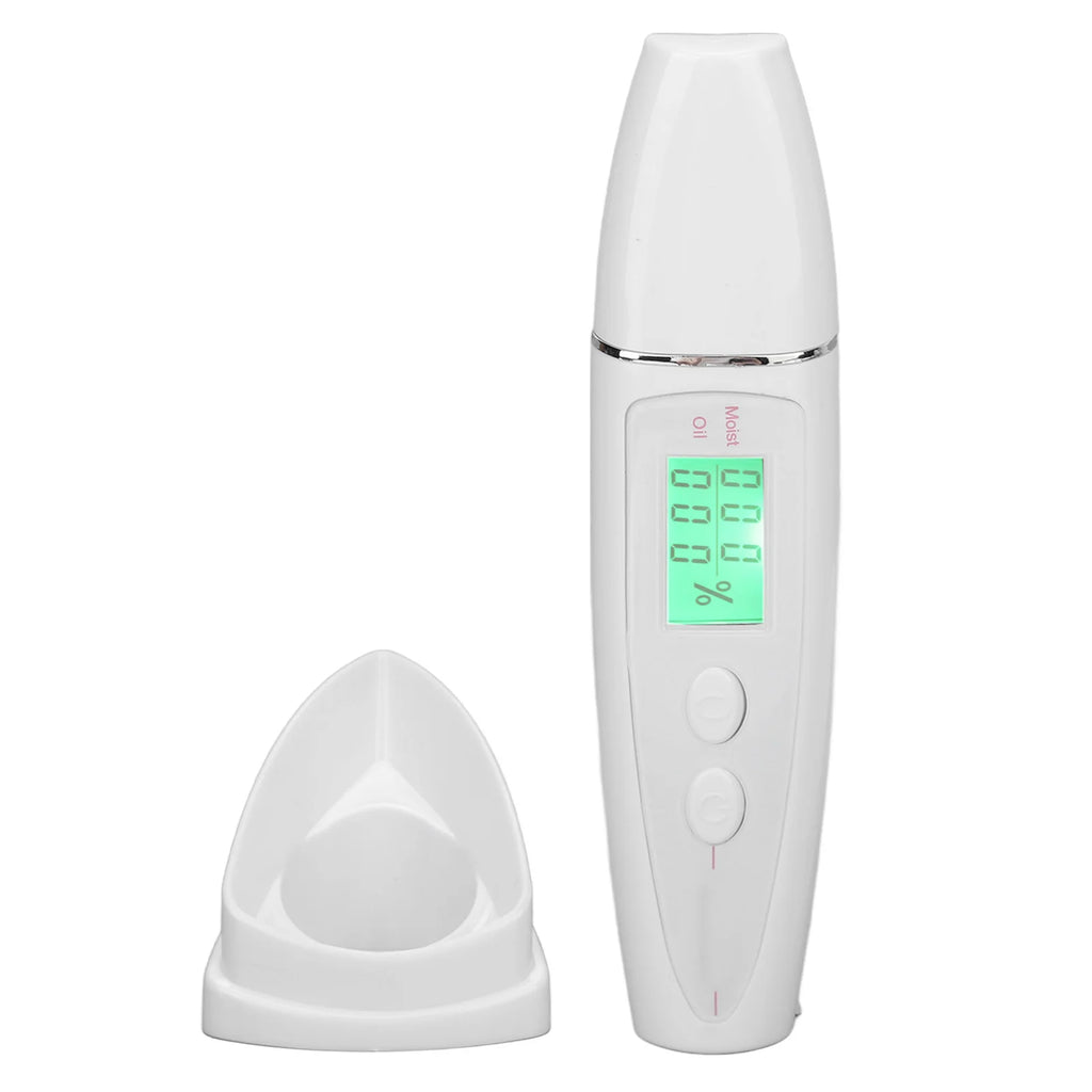 Facial Skin Analyzer Tester Facial Skin Tester Smart Display Skin Care Portable Digital Skin Detector Pen for Home Beauty Salon Qme WHITE