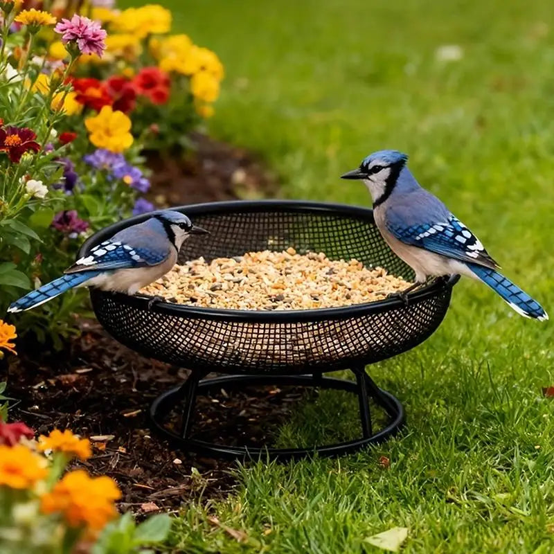 Squirrels Small Animals Outdoor Yards Metal Mesh Bird Feeder Platform Qme