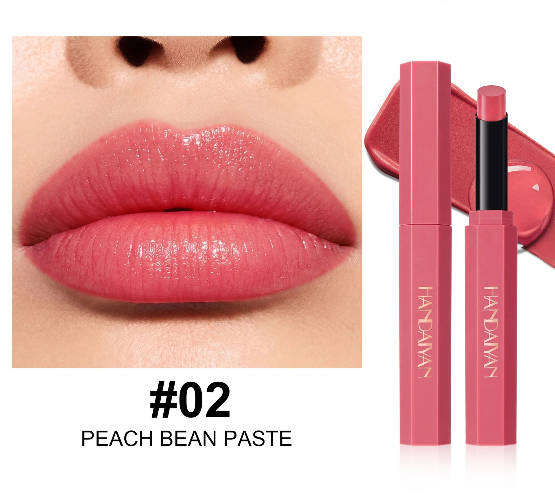 Sparkling Grapefruit Lipstick Non Fading Waterproof Long Lasting Moisturizing LipGloss Creamy Smooth Highly Pigmented Lip Makeup Qme 02