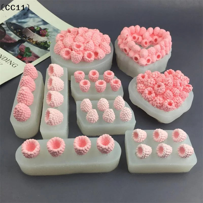 Small Raspberry Mousse Candy Mold Baking 3D Pudding Dessert Chocolate Qme