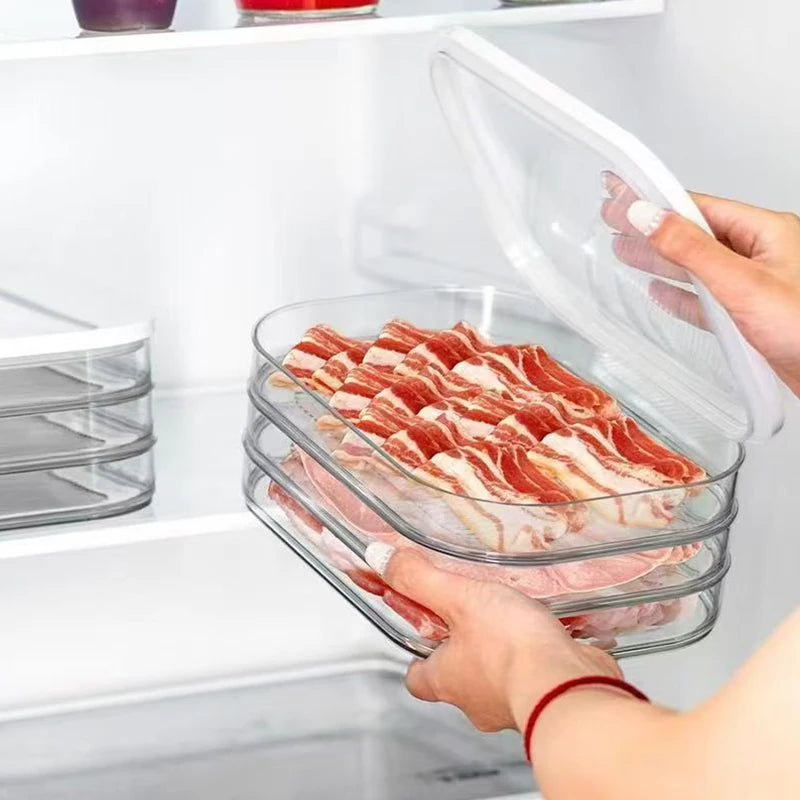 Deli Meat Bacon Cheese Meal Prep Container Fridge Stackable Cold Cuts Qme