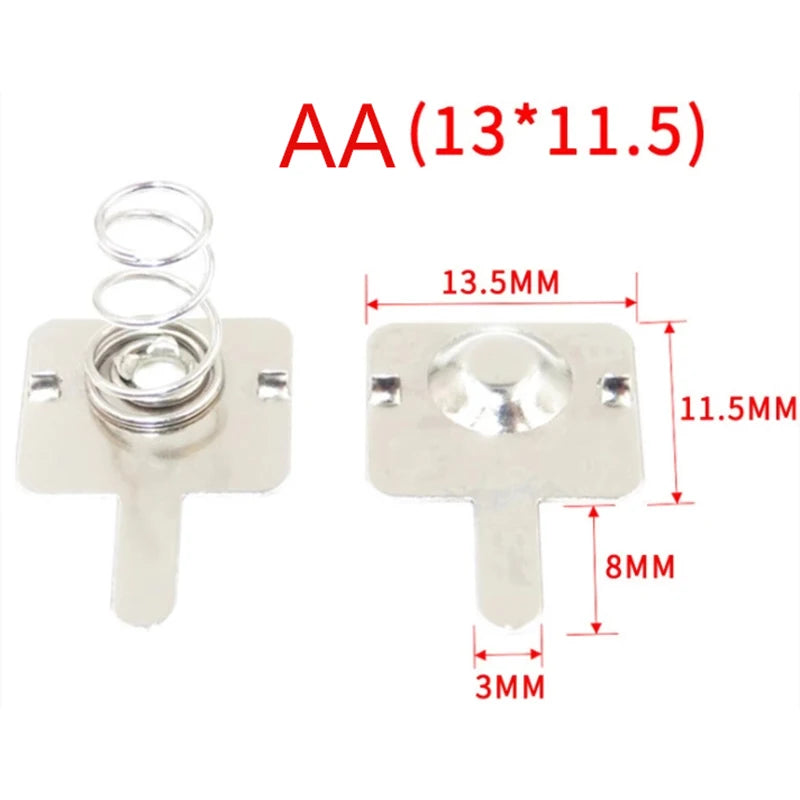 20 DIY Accessory AA AAA Battery Box Positive Negative Sheets Spring Qme AA 13X11.5MM