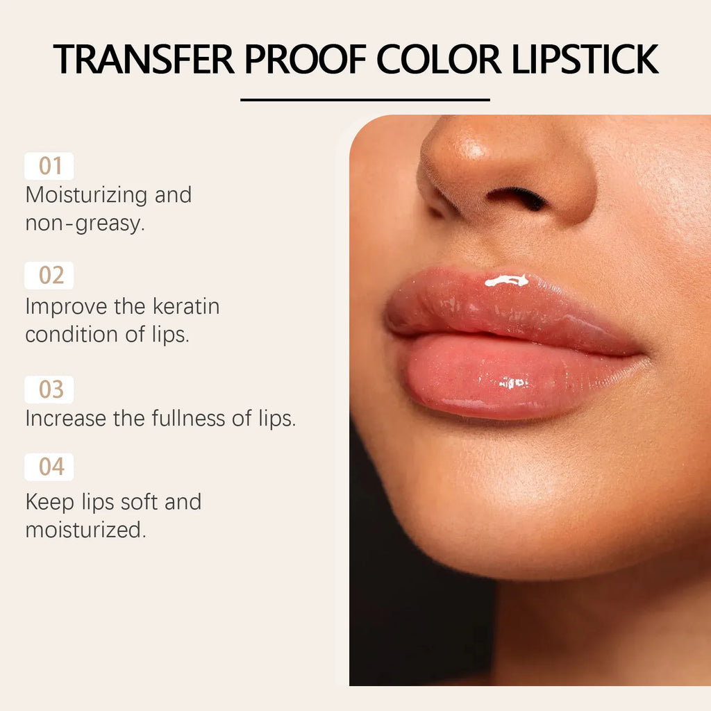 Gold Foil Color Changing Lip Balm Nourishing Transfer Proof Moisturizing Lipstick Temperature Sensitive Long Lasting Lip Care Qme