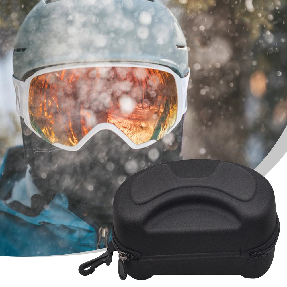 Eyeglasses Storage Box Glasses Case EVA Skiing Eyewear Case Ski Goggles Box Shockproof Sunglasses Bag Travel Hard Zipper Box Qme