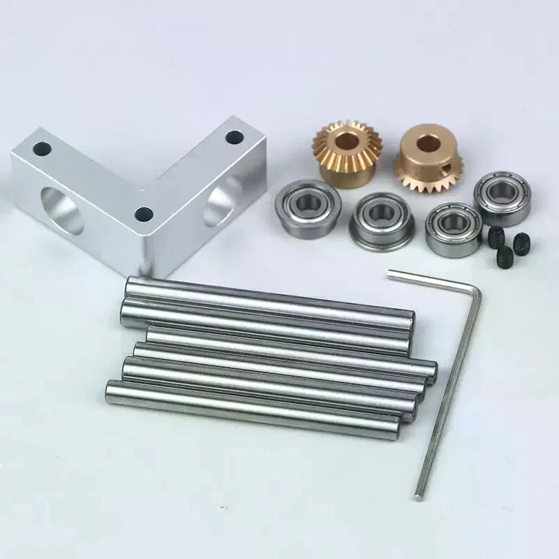 4/5mm Mini Right Angle Rotator Small 90 Degree 1:1 Gearbox Bevel Gear Commutator Model Transmission Case Qme